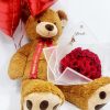Oso Teddy Con Globos & Rosas